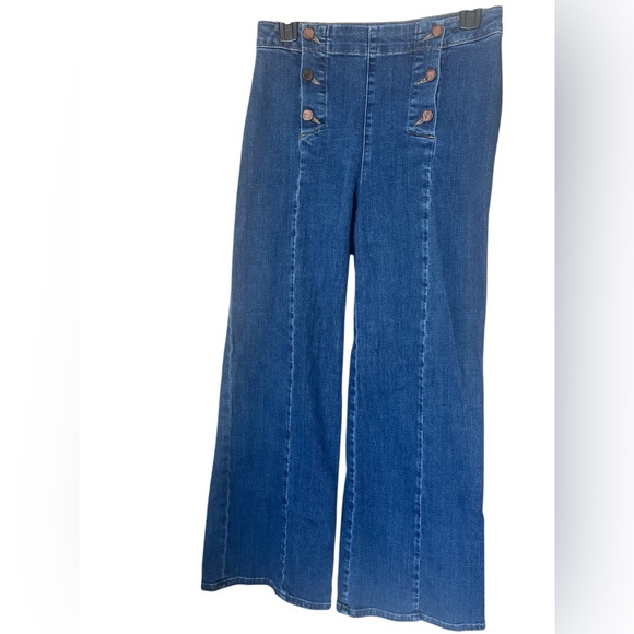 Boden The Helston Sailor Denim Jean Wide Leg Women’s Sz 4P - Picture 3 of 15